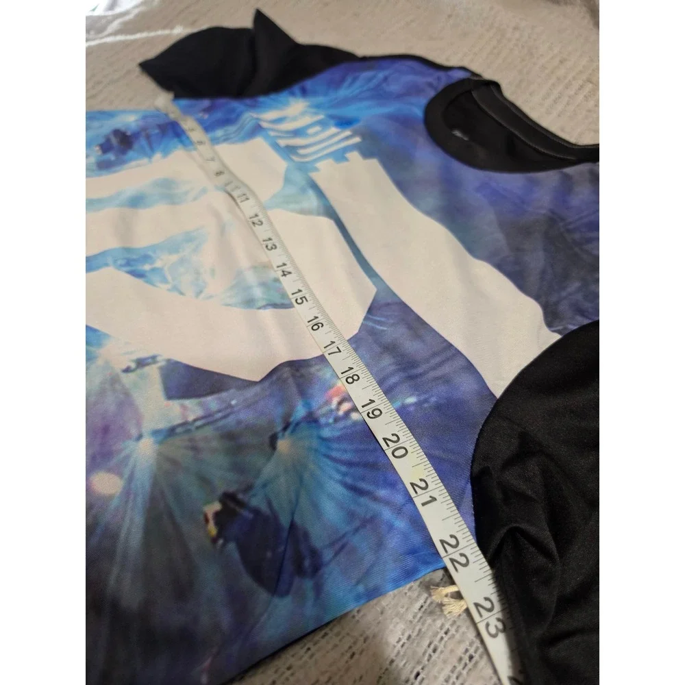 True Religion Mens Concert Sublimation Graphic Tee Jet Black XL MC353TS59